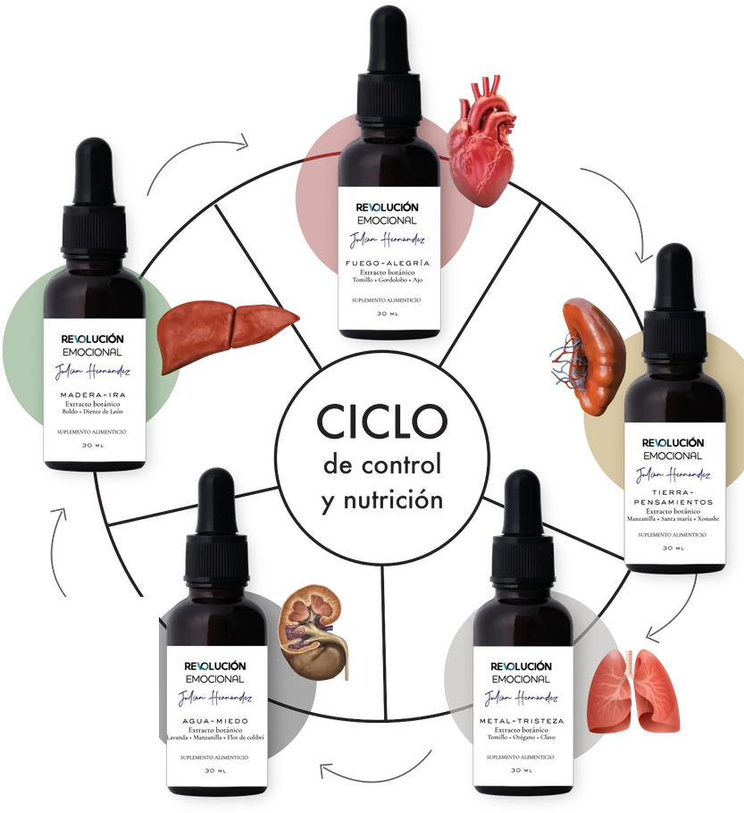 Ciclo de control y nutrición con los cinco goteros